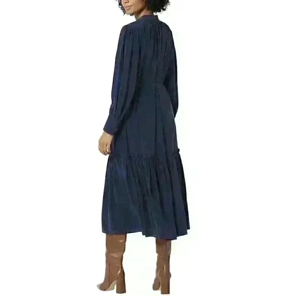 NEW! Joie Women's XS Roussel Silk Midi Dress NWT $448 - Picture 2 of 3